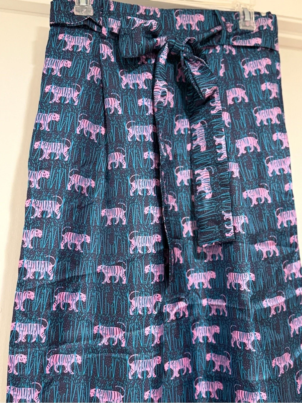 J.Crew Women's Silk Wide Leg Pant in Jungle Tiger Print